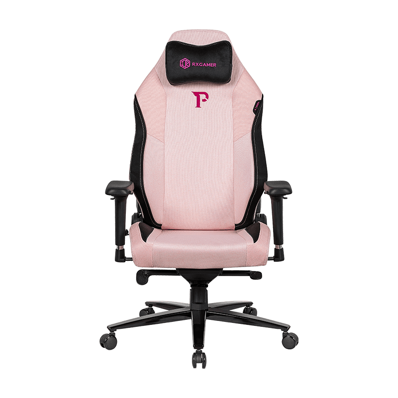 RXGAMER RX-2070-1R-B Moderne pink mesh åndbar med fodpedaler Hjemmecomputer gaming stol